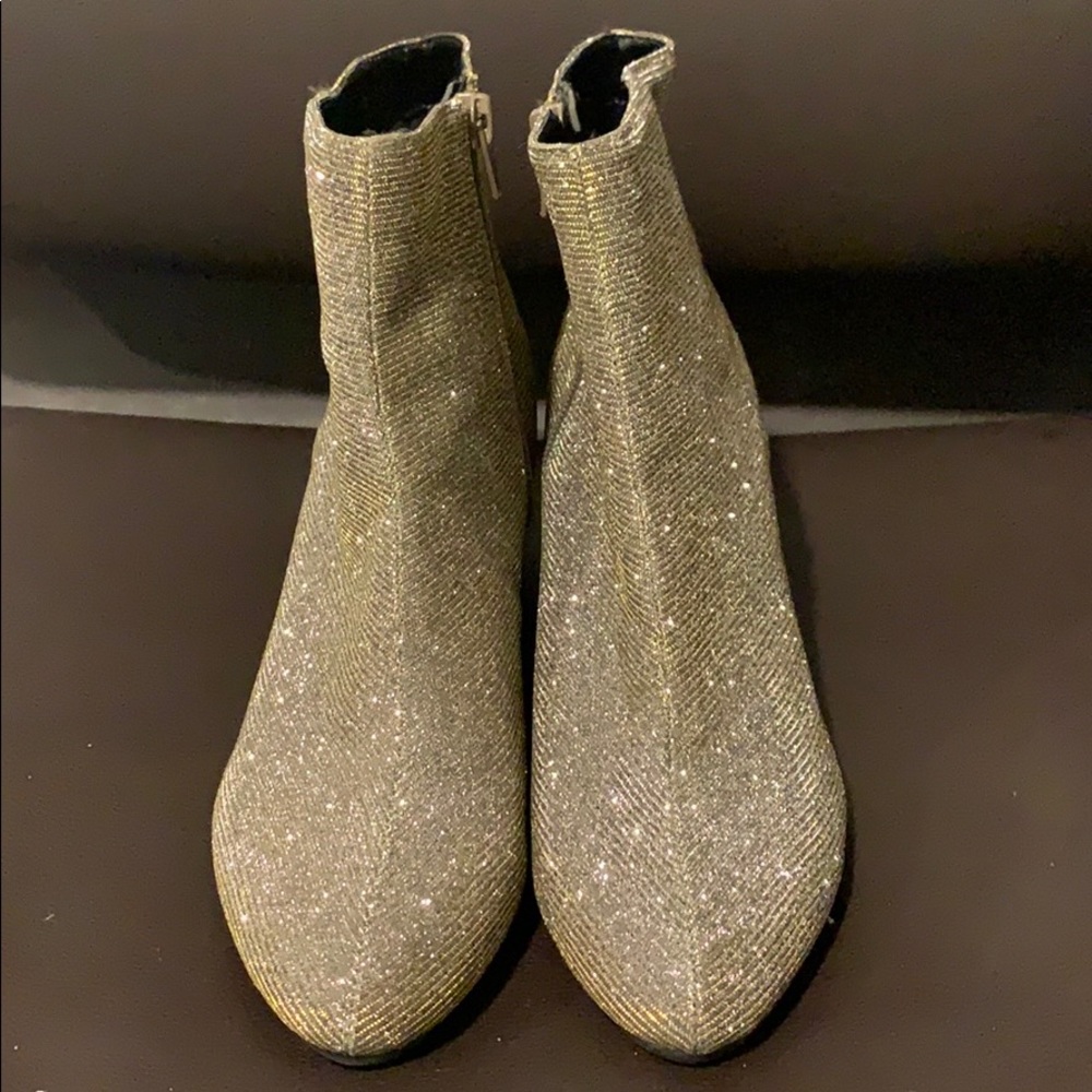 Gold/silver reflective shimmery boots